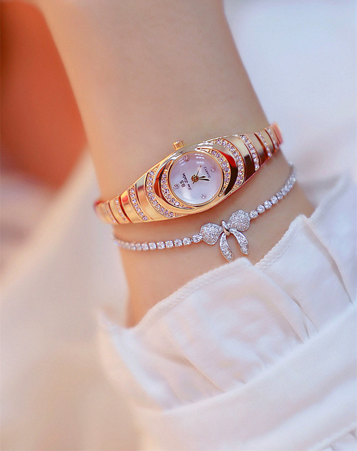 Luksusowy zegarek damski marki Casual z różowym złotym paskiem - kwarcowy, mały rozmiar - Wianko - 12