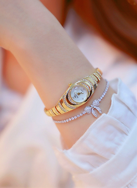 Luksusowy zegarek damski marki Casual z różowym złotym paskiem - kwarcowy, mały rozmiar - Wianko - 5