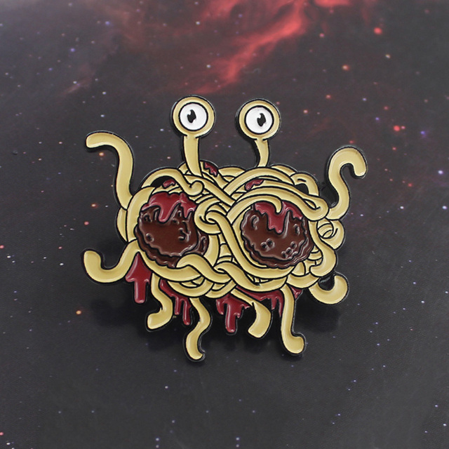 Latający potwór Spaghetti – broszka zrelaksowanej religii - Wianko - 3