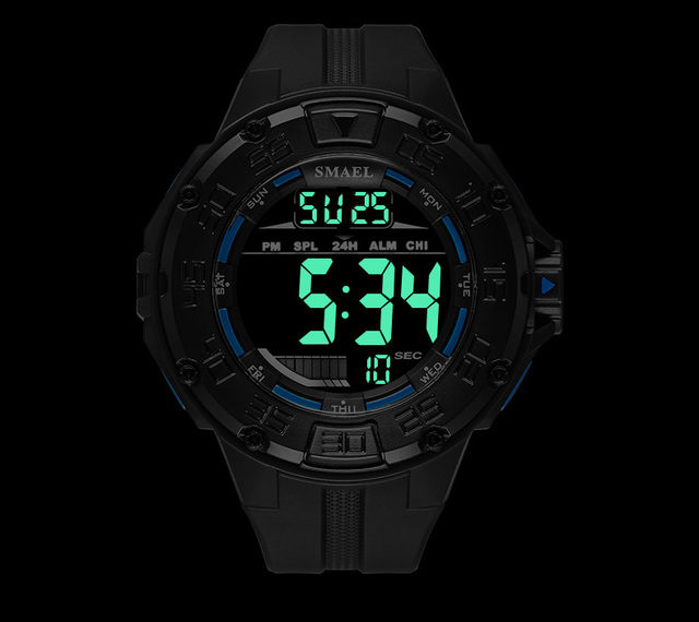 Zegarek męski LED cyfrowy S shock 1543 wojskowy z dużą tarczą, wodoodporny i luminous - Wianko - 7