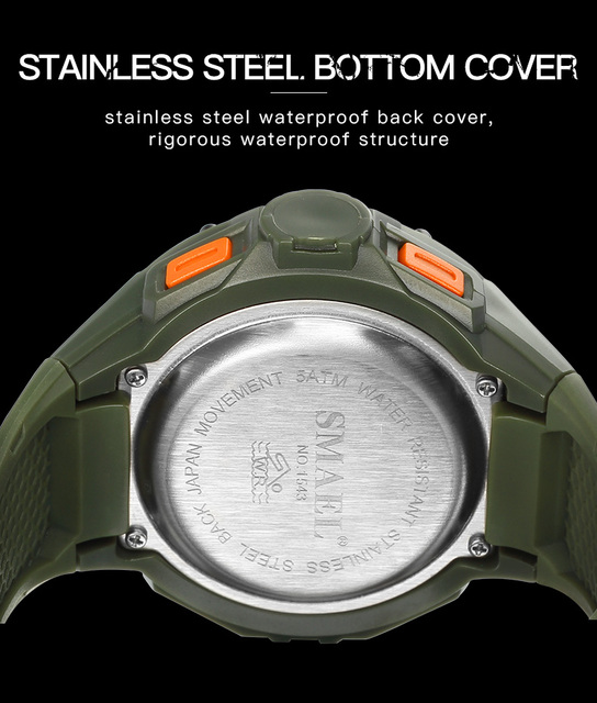 Zegarek męski LED cyfrowy S shock 1543 wojskowy z dużą tarczą, wodoodporny i luminous - Wianko - 8