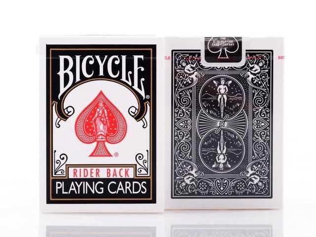 Rowerzysta - Czarne karty do gry USPCC Bicycle Rider Back Deck - Wianko - 1