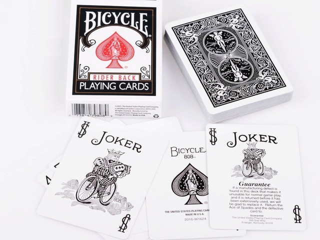 Rowerzysta - Czarne karty do gry USPCC Bicycle Rider Back Deck - Wianko - 4