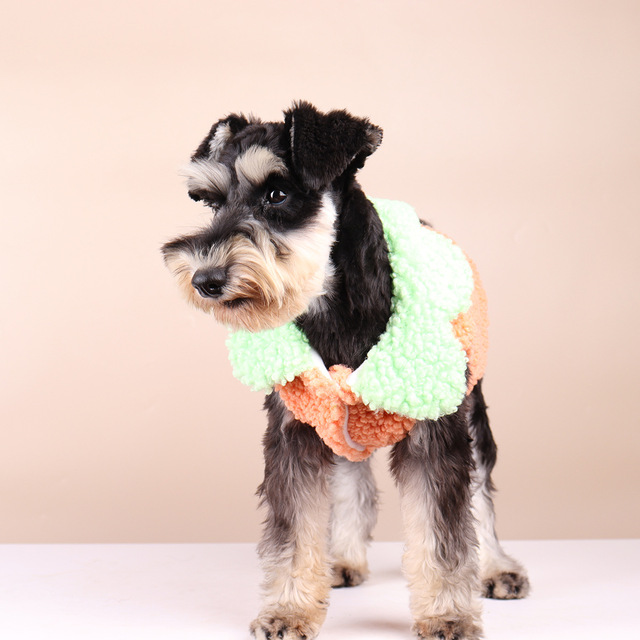 Płaszczyk zimowy dla małych i średnich psów - pluszowy SUPREPT, ciepły, śliczny, w kształcie marchewki i bakłażana - Wianko - 3