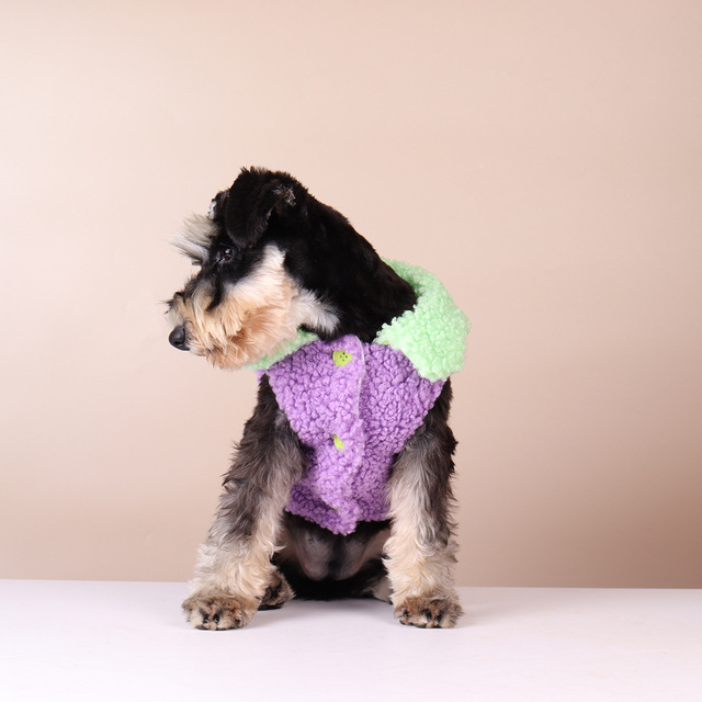 Płaszczyk zimowy dla małych i średnich psów - pluszowy SUPREPT, ciepły, śliczny, w kształcie marchewki i bakłażana - Wianko - 10