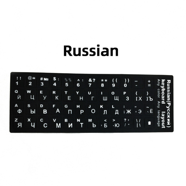 Osłony klawiatury PCV z naklejkami na klawisze, w językach francuskim, rosyjskim, japońskim i hiszpańskim - Wianko - 3