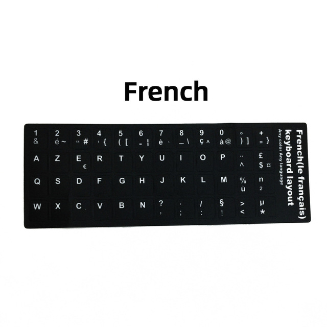 Osłony klawiatury PCV z naklejkami na klawisze, w językach francuskim, rosyjskim, japońskim i hiszpańskim - Wianko - 5