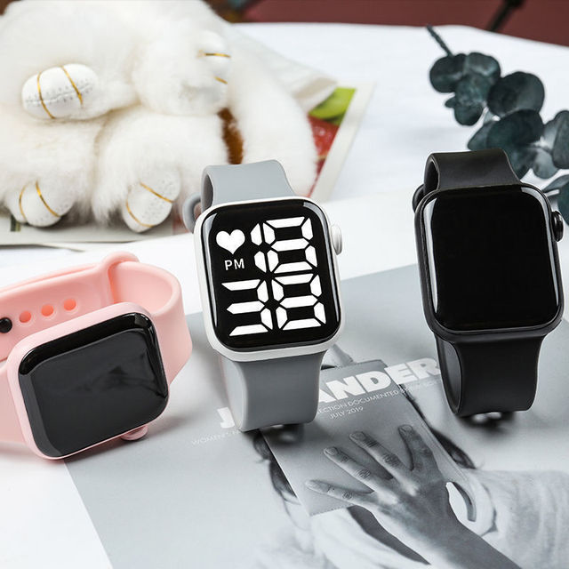Młoda moda 2021: Wodoodporny, elektroniczny zegarek damski/gumowy zegarek męski w nowym stylu - Wianko - 6