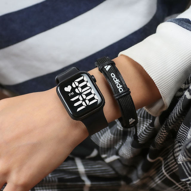 Młoda moda 2021: Wodoodporny, elektroniczny zegarek damski/gumowy zegarek męski w nowym stylu - Wianko - 4