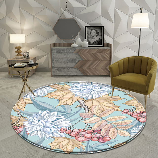 Dywan flanelowy ślubny z kolorowym kwiatowym motywem dla salonu i dużego pokoju dziewczyn Mat domu 2020 3D moda - Wianko - 19