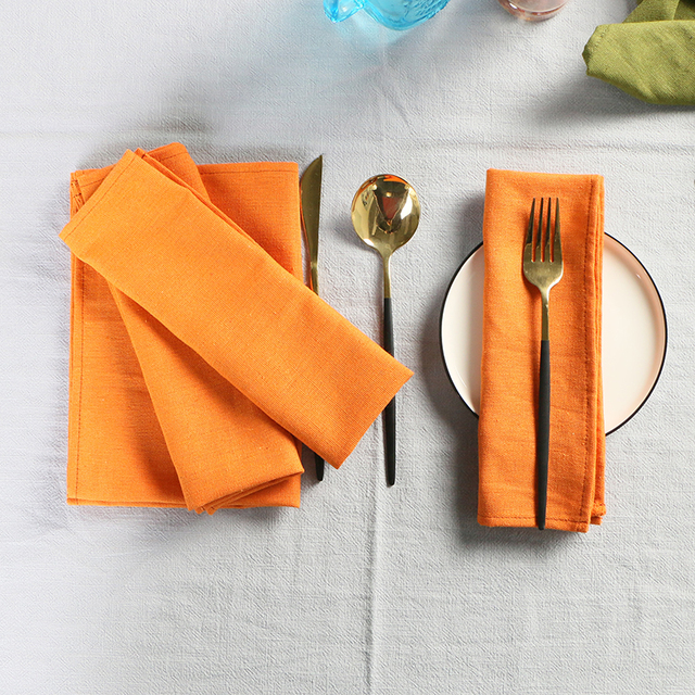 Serwetki stołowe poliestrowo-bawełniane, 12 sztuk, prane i wielokrotnie użytkowane, trwałe i kolorowe, idealne do kuchni, jadalni i dekoracji ślubnych - Wianko - 4