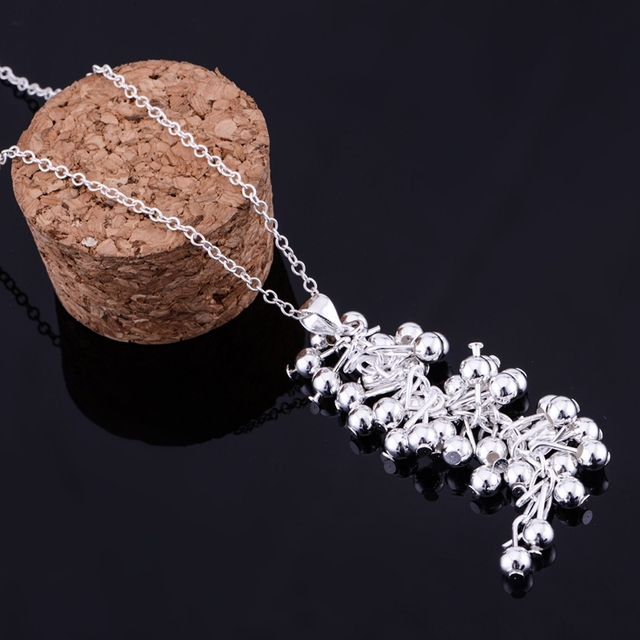 Naszyjnik koralikowy i pierścionek w stylowej oprawie - biżuteria ze srebra 925 dla eleganckiej kobiety - Wianko - 2