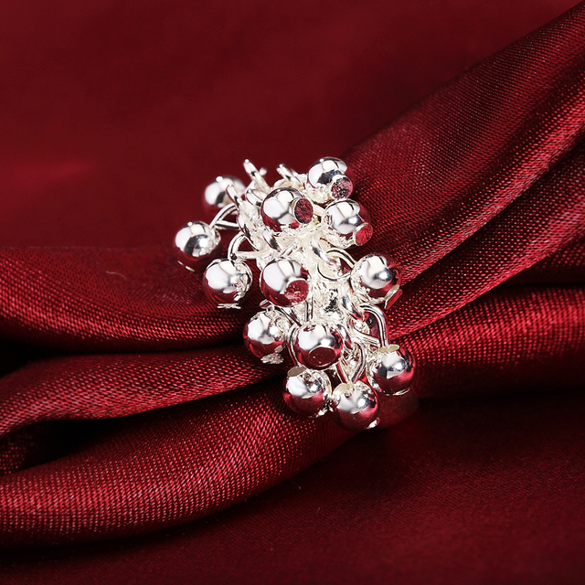 Naszyjnik koralikowy i pierścionek w stylowej oprawie - biżuteria ze srebra 925 dla eleganckiej kobiety - Wianko - 7