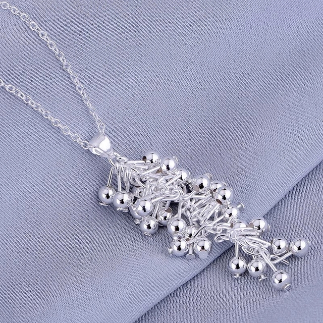 Naszyjnik koralikowy i pierścionek w stylowej oprawie - biżuteria ze srebra 925 dla eleganckiej kobiety - Wianko - 4