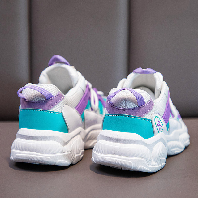 Trampki dziewczęce ULKNN 2021 wiosna miękkie podeszwy białe buty sportowe z siatką - Wianko - 17
