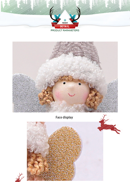 Kreatywny wisiorek świąteczny - Staruszek lalka śnieżna - Zawieszka na choinkę - Mini lalka - Wianko - 9