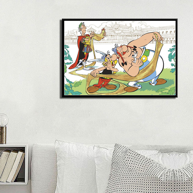 Asterix Francja - Klasyczne komiksowe malarstwo na jedwabnym plakacie na płótnie - Home Decor - Wianko - 10