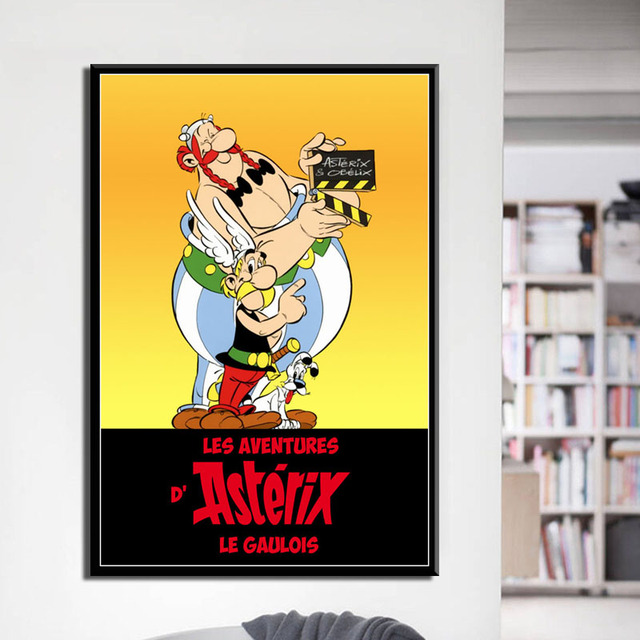 Asterix Francja - Klasyczne komiksowe malarstwo na jedwabnym plakacie na płótnie - Home Decor - Wianko - 7