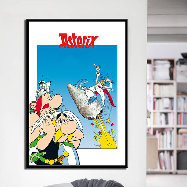 Asterix Francja - Klasyczne komiksowe malarstwo na jedwabnym plakacie na płótnie - Home Decor - Wianko - 8