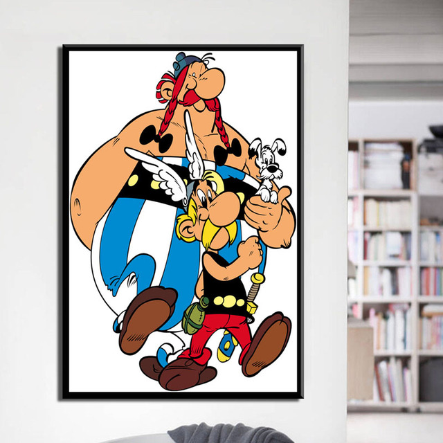 Asterix Francja - Klasyczne komiksowe malarstwo na jedwabnym plakacie na płótnie - Home Decor - Wianko - 6
