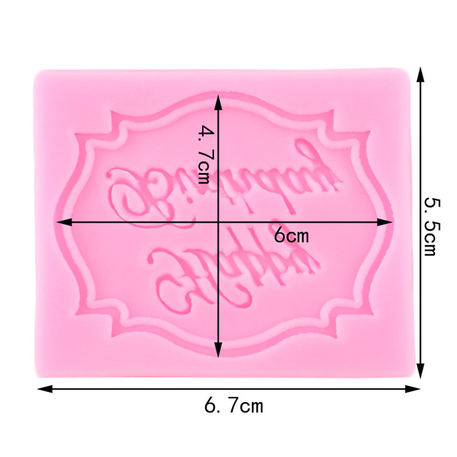 Kartka urodzinowa silicone Mold do dekoracji ciast i Cupcake Topper, forma do fondantową czekoladą i pieczenia ciasteczek - narzędzie do tworzenia pięknych wzorów ciast i cukierków - Wianko - 4