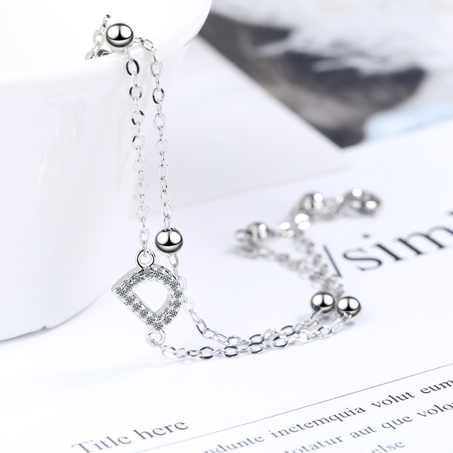 Ponikiss - Klasyczna bransoletka z podwójną warstwą 925 srebra, zdobiona cyrkoniami, dla kobiet - Wianko - 5