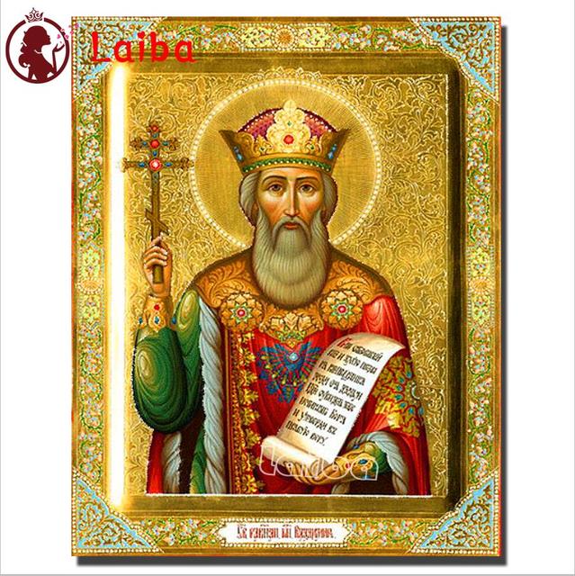 Haft diamentowy ikona świętego Aleksandra Newskiego - 5D DIY, pełna malowana kwadracikami religijna dekoracja - Wianko - 4