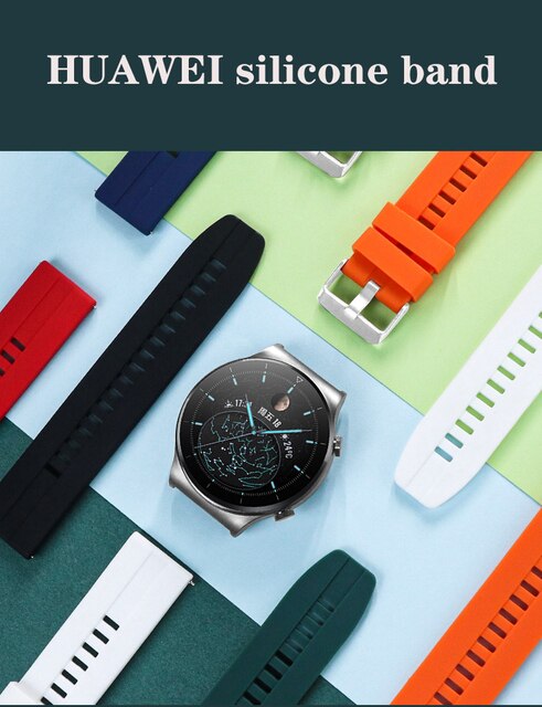 Pasek silikonowy do zegarka Huawei GT2 2e Pro/Samsung Galaxy Watch3/S3 Frontier/Amazfit GTR 47mm, 22mm - Wianko - 1