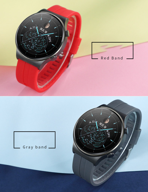 Pasek silikonowy do zegarka Huawei GT2 2e Pro/Samsung Galaxy Watch3/S3 Frontier/Amazfit GTR 47mm, 22mm - Wianko - 14