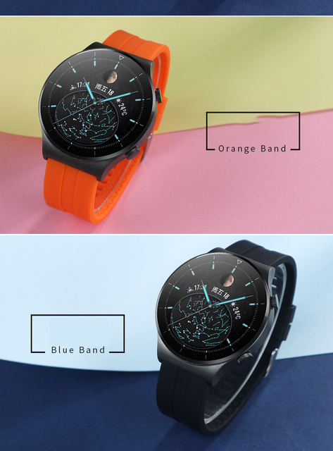 Pasek silikonowy do zegarka Huawei GT2 2e Pro/Samsung Galaxy Watch3/S3 Frontier/Amazfit GTR 47mm, 22mm - Wianko - 12