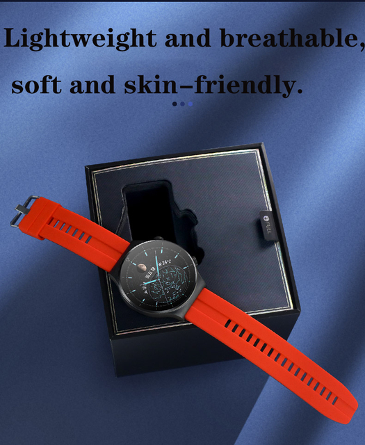 Pasek silikonowy do zegarka Huawei GT2 2e Pro/Samsung Galaxy Watch3/S3 Frontier/Amazfit GTR 47mm, 22mm - Wianko - 3