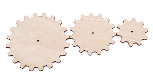 Zestaw 10 kreatywnych drewnianych puzzli biegów - DIY dekoracje i akcesoria do gry planszowej - Wianko - 4