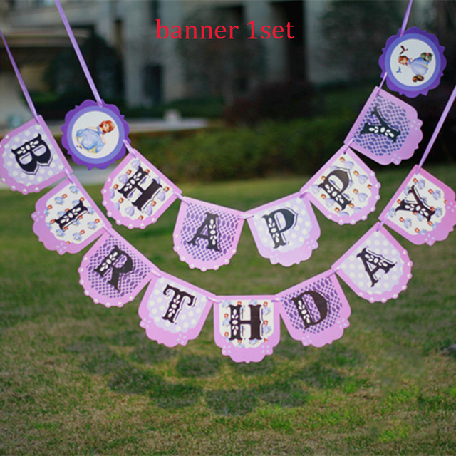Księżniczka Zosia Disney - zestaw jednorazowych naczyń na imprezę dla dzieci: serwetki, talerze, puchary, widelce, łyżki - motyw dekoracji urodzinowych i Baby Shower - Wianko - 1