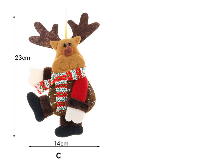 Nowość 2022 - Wisiorek świąteczny Santa Snowman Elk Pies Lalka Miś - Bożonarodzeniowe Ozdoby Choinkowe dla Dzieci - Wianko - 33