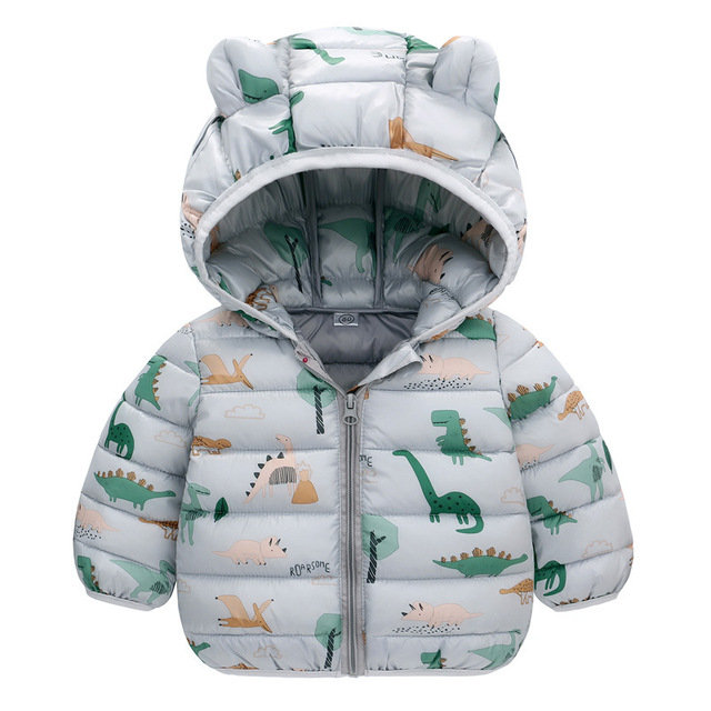 Kurtka płaszcz dziecięcy jednorożec, ocieplana, dla niemowląt, na zimę i jesień, dla chłopców i dziewczynek - parka puchowa - Wianko - 17