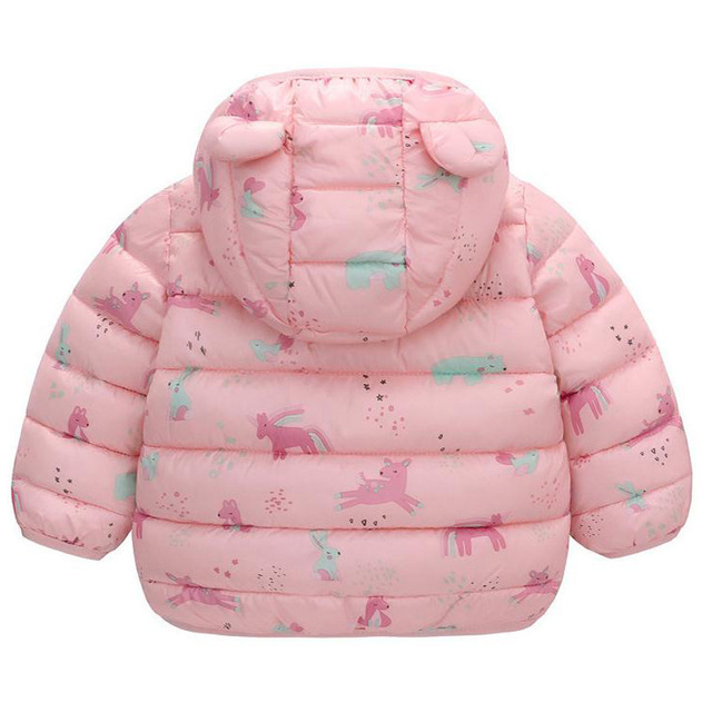 Kurtka płaszcz dziecięcy jednorożec, ocieplana, dla niemowląt, na zimę i jesień, dla chłopców i dziewczynek - parka puchowa - Wianko - 10