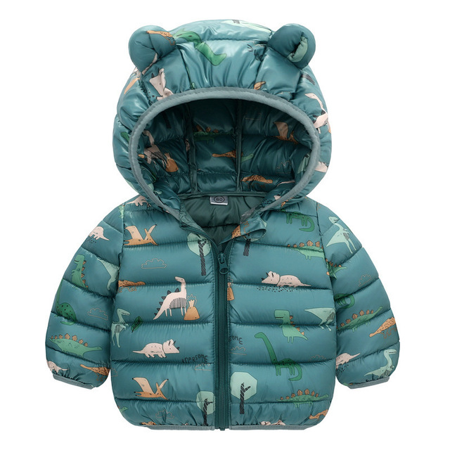 Kurtka płaszcz dziecięcy jednorożec, ocieplana, dla niemowląt, na zimę i jesień, dla chłopców i dziewczynek - parka puchowa - Wianko - 15