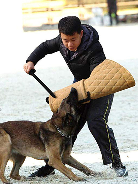 Zestaw dwuwarstwowy do treningu psa - poduszka holownik i zabawka kij, zawodowy sprzęt K9/IPO i Puppy - Wianko - 4
