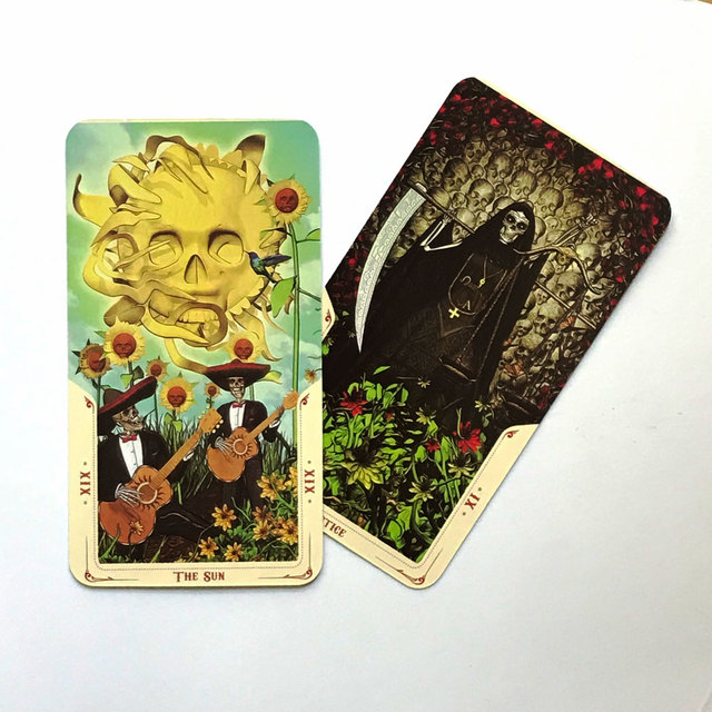78 kart Santa Muerte Tarot - karty wyroczni dla wróżbiarstwa, gra planszowa, różne opcje tarota, przewodnik w formacie PDF - Wianko - 6