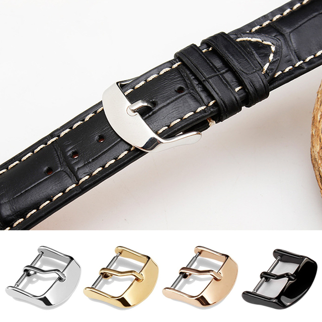 Pasek zegarka ze stali nierdzewnej, szerokości 10-22 mm, czarny/złoty/różowy, klamra zapasowa, wysoka jakość - Wianko - 15