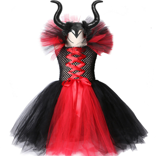 Kostium czarownicy + kapelusz + skrzydła dla nastolatek na Halloween - czarna, z odkrytymi plecami, w stylu bal przebierańców, z tiulową sukienką, dla dziewczynek w wieku 2-12 lat - Wianko - 6
