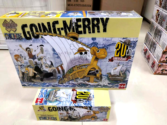 Figurka One Piece Thousand Sunny - Marine łódź piracka z Manga, kolekcja figurkowa PVC, model zmontowanych zabawek statku - Wianko - 1