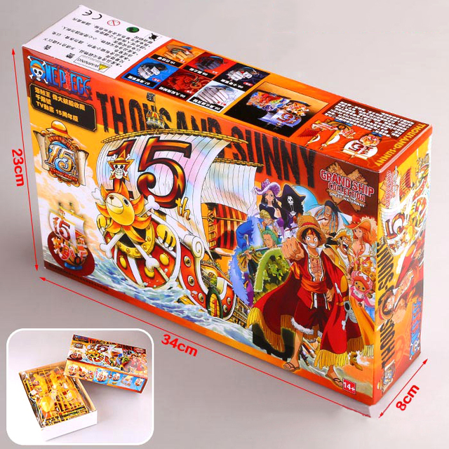 Figurka One Piece Thousand Sunny - Marine łódź piracka z Manga, kolekcja figurkowa PVC, model zmontowanych zabawek statku - Wianko - 2