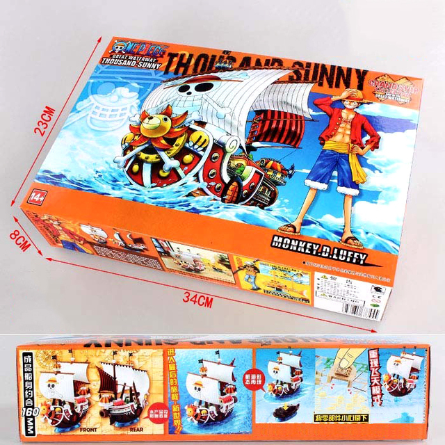Figurka One Piece Thousand Sunny - Marine łódź piracka z Manga, kolekcja figurkowa PVC, model zmontowanych zabawek statku - Wianko - 6