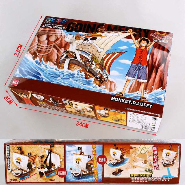 Figurka One Piece Thousand Sunny - Marine łódź piracka z Manga, kolekcja figurkowa PVC, model zmontowanych zabawek statku - Wianko - 3