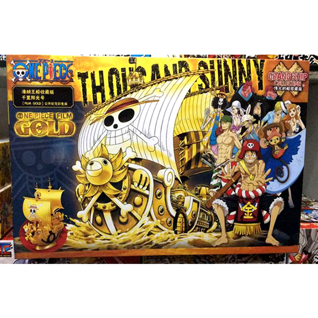 Figurka One Piece Thousand Sunny - Marine łódź piracka z Manga, kolekcja figurkowa PVC, model zmontowanych zabawek statku - Wianko - 11