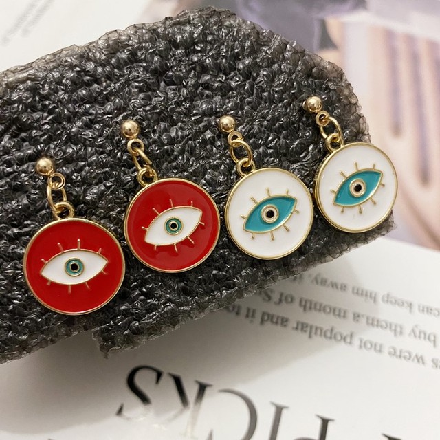 Naszyjnik z wisiorkiem Evil Eyes - biżuteria emaliowana, duże tureckie oko, łańcuch Choker, łańcuchy Clavicel - dla kobiet na szczęście - Wianko - 9