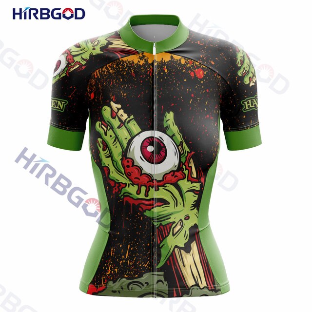 Koszulka rowerowa damska na świeżym powietrzu Halloween HIRBGOD 2022, personalizowana, letnia, w promocji - Wianko - 17