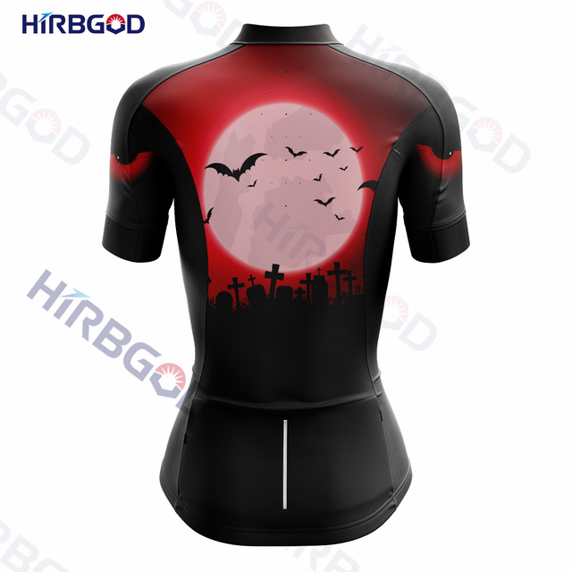 Koszulka rowerowa damska na świeżym powietrzu Halloween HIRBGOD 2022, personalizowana, letnia, w promocji - Wianko - 26