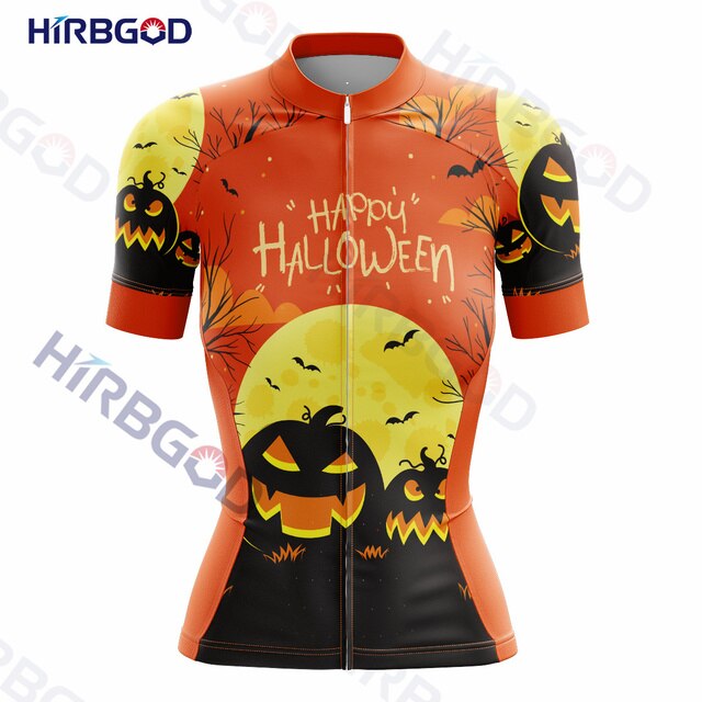 Koszulka rowerowa damska na świeżym powietrzu Halloween HIRBGOD 2022, personalizowana, letnia, w promocji - Wianko - 27